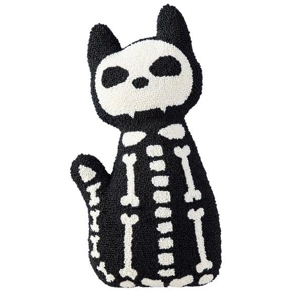 Glitzhome Other - 🖤 Skeleton Cat Shaped Decorative Pillow NEW